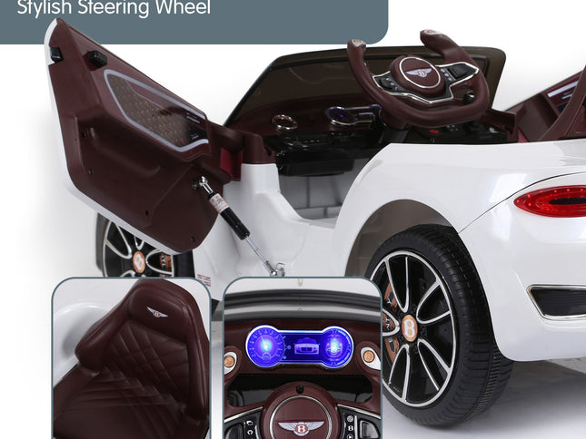 Kahuna Bentley Exp 12 Speed 6E Licensed Kids Ride On Electric Car Remote Control - White