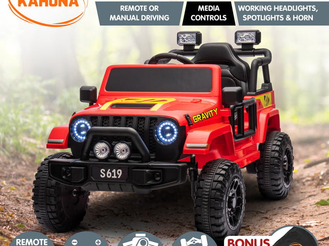 Kahuna S619 Gravity Kids Electric Ride On Car - Red