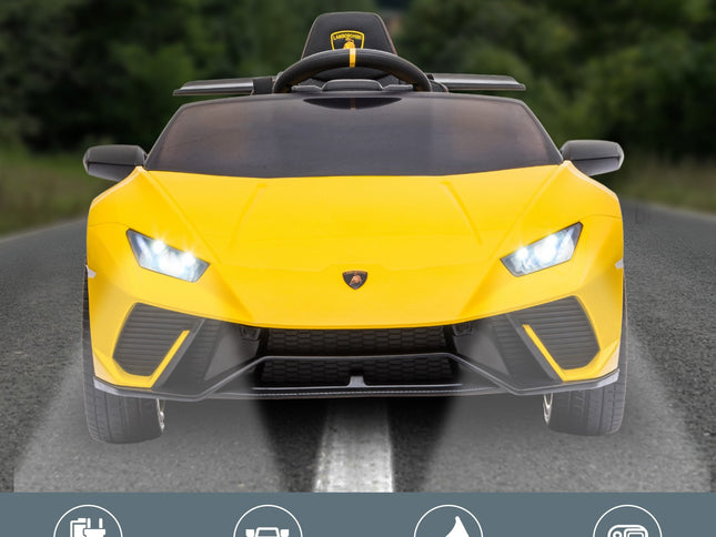 Kahuna Lamborghini Performante Kids Electric Ride On Car Remote Control - Yellow
