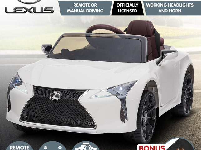 Kahuna Licensed Lexus Lc 500 Kids Electric Ride On Car - White