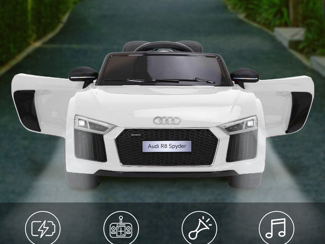 Kahuna Kahuna R8 Spyder Audi Licensed Kids Electric Ride On Car Remote Control - White