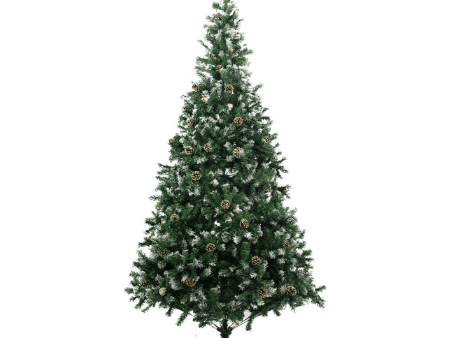 Christabelle 2.4m Pre Lit LED Christmas Tree Decor with Pine Cones Xmas Decorations