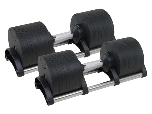 Powertrain Eon 2 x 36kg Dial-Up Adjustable Dumbbell Home Gym Weights