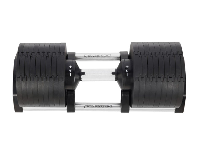 Powertrain Eon 2 x 36kg Dial-Up Adjustable Dumbbell Home Gym Weights