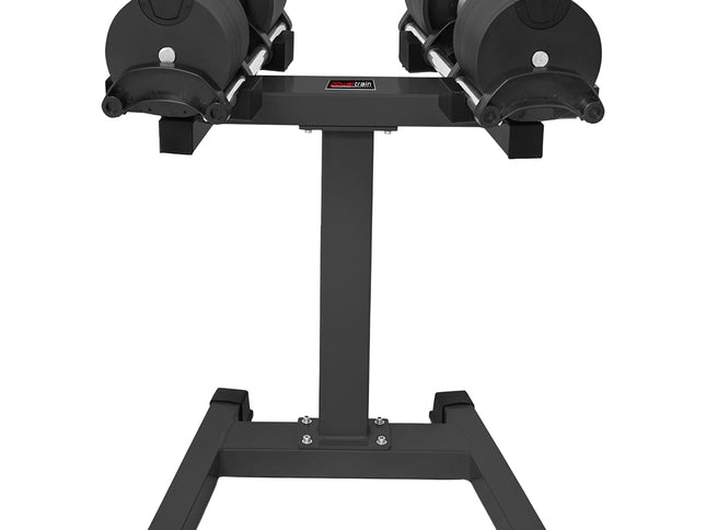 Powertrain Eon 2 X 45kg Adjustable Dumbbells W/ Stand Heavy-duty Storage Rack Home Gym 9 Strength Training Equipment