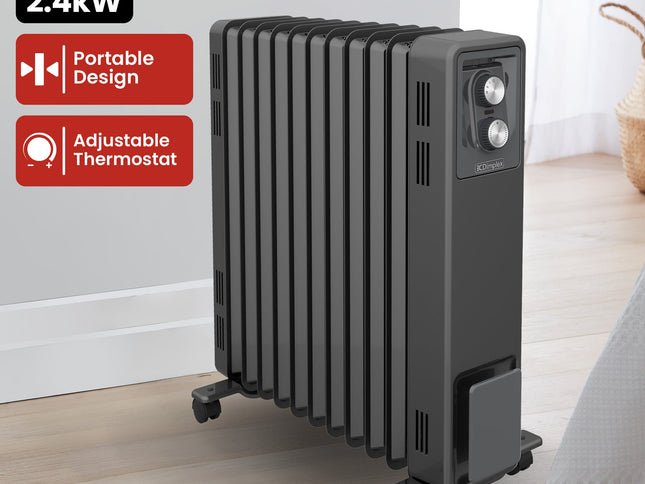 Dimplex Oil Free 2.4kW Column Heater w/ Thermostat in Black