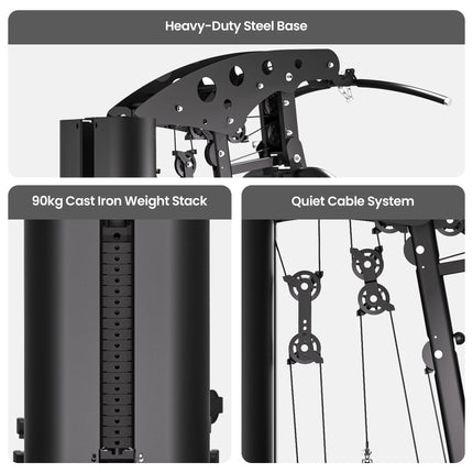 Powertrain Home Multi Gym 560 Full Body Training with 90kg Weight Stack Home Gym