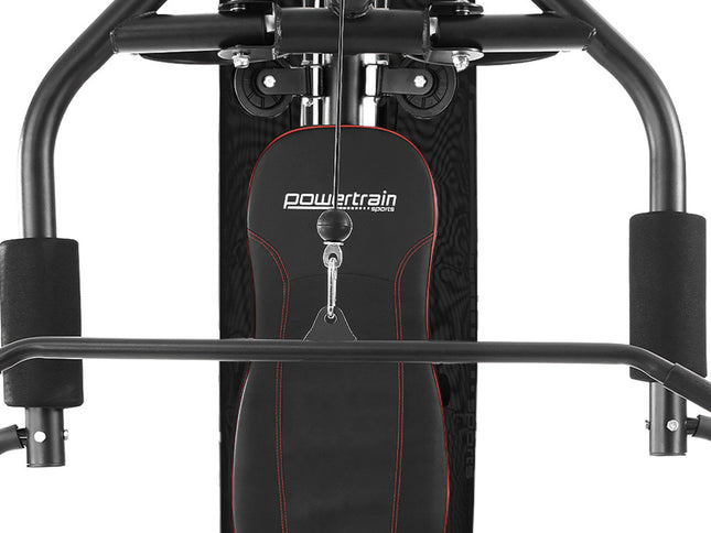 Powertrain Multi Station Home Gym With 68kg Weights Preacher Curl Pad