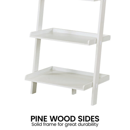 Sarantino Aster 5-Tier Ladder Shelf in White