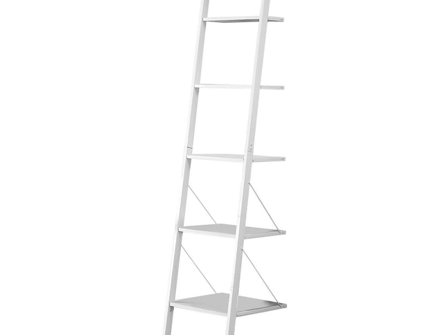 Sarantino Amelia 5-Tier Ladder Shelf in White
