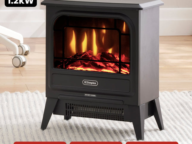 Dimplex 1.2kW MicroStove Optiflame Portable Electric Fire Stove