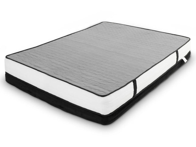 Laura Hill Queen Mattress Bed Size Euro Top 5 Zone Spring Foam 32cm Bedding Pocket