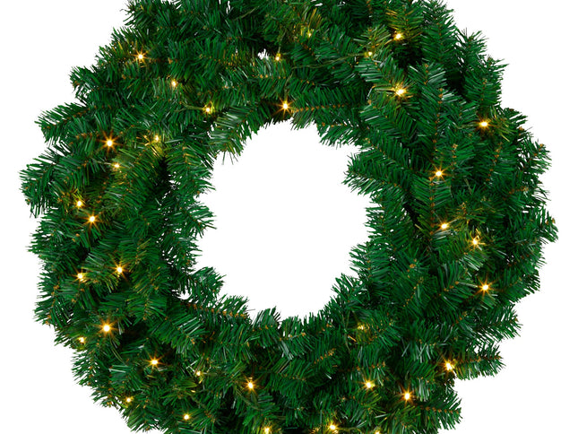 Christabelle 61cm Chadwick Christmas Wreath with LED Lights Front Door Decoration Ornament