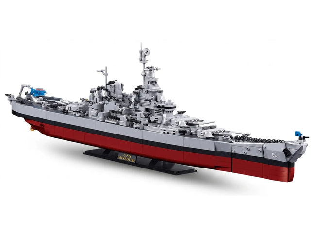 Sluban B1291 Model Kit 1:350 USS Missouri BB63 Mighty Mo Battleship Warship WWII Navy Vessel Boat