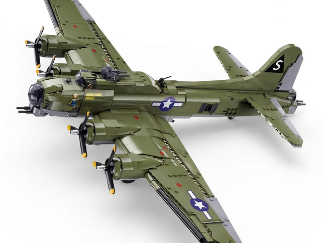 Sluban B1367 Model Kit 1:44 B17 Flying Fortress Heavy Bomber WWII USAAF Army Air Force