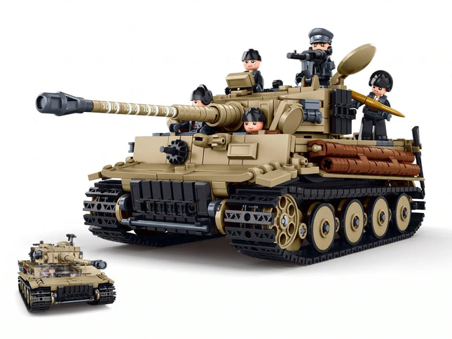 Sluban B1533 Model Kit 1:35 Tiger I Tank German Panzer WWII Army