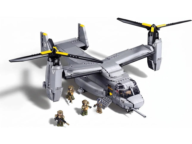 Sluban B1537 Model Kit 1:44 MV-22 Osprey Tiltrotor Helicopter Plane Military Air Force