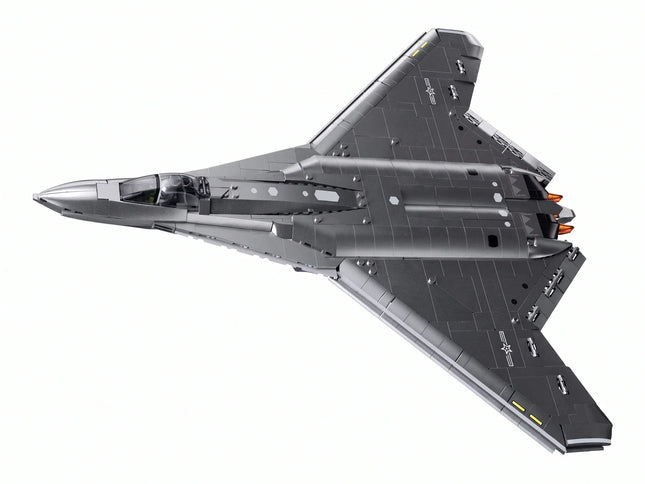 Sluban B1587 Model Kit 1:44 J50 Stealth Fighter Jet Plane - Military Air Force