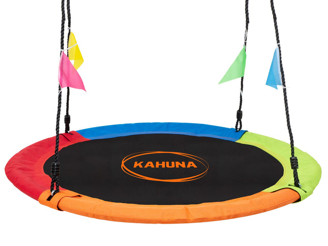 Kahuna Kids 1.2m Tree Saucer Swing Set Round 400kg With Straps Capacity Outdoor