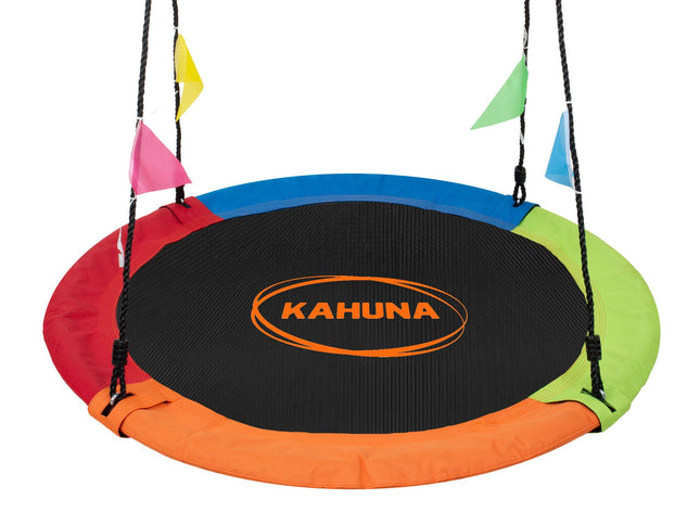 Kahuna Kids 1.2m Tree Saucer Swing Set Round 400kg With Straps Capacity Outdoor
