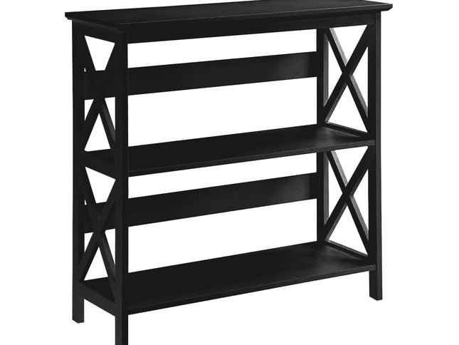 Sarantino Lucas 3-Tier Bookshelf Display Rack in Black