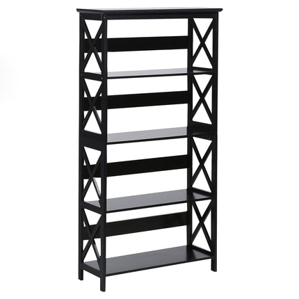 Sarantino Daphne 5-tier Cross Panel Bookshelf
