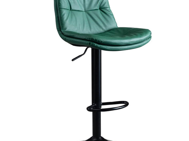 SERENIT√† Bar Stools Kitchen Bar Stool Leather Barstools Swivel Gas Lift Counter Chairs BS8406 Green