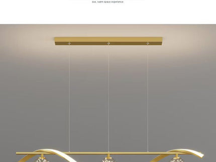 Luxury Hand Blown Glass LED Pendant Light 100cm Adjustable 3 Color Dimmable Remote Control for Dining Bar Living Room