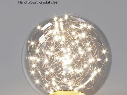 Luxury Hand Blown Glass LED Pendant Light 100cm Adjustable 3 Color Dimmable Remote Control for Dining Bar Living Room