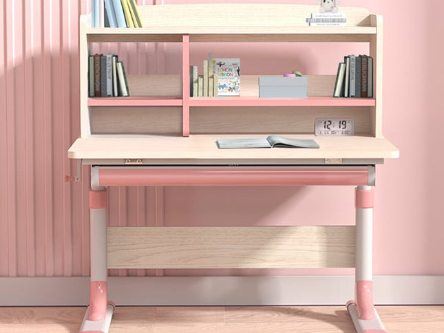 Height Adjustable Children Kids Ergonomic Study Desk 80cm Pink AU