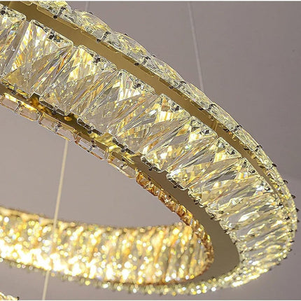BAMDECOR C3312/3 Crystal Chandelier Living Room Chandelier Crystal Chandelier Room Dining Room lamp New Bedroom Lamps Lighting Villa Light Luxury Post (Size:100+80+60cm)