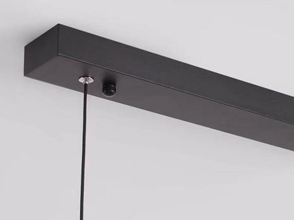 Modern Minimalist Trapezoid Pendant Light Adjustable LED Bar Light Black