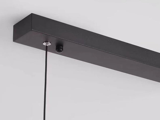 Modern Minimalist Trapezoid Pendant Light Adjustable LED Bar Light Black