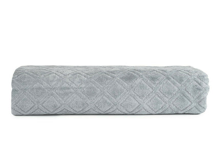 Premium Velour Diamond Design Jacquard Bath Towel (Grey)