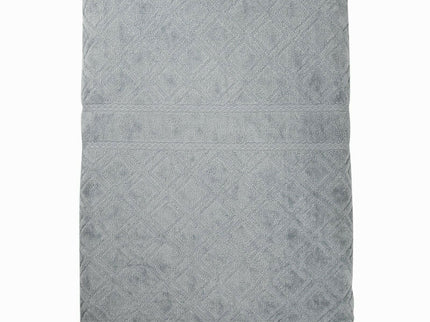 Premium Velour Diamond Design Jacquard Bath Towel (Grey)