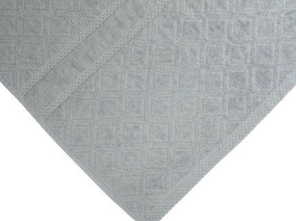 Premium Velour Diamond Design Jacquard Bath Towel (Grey)