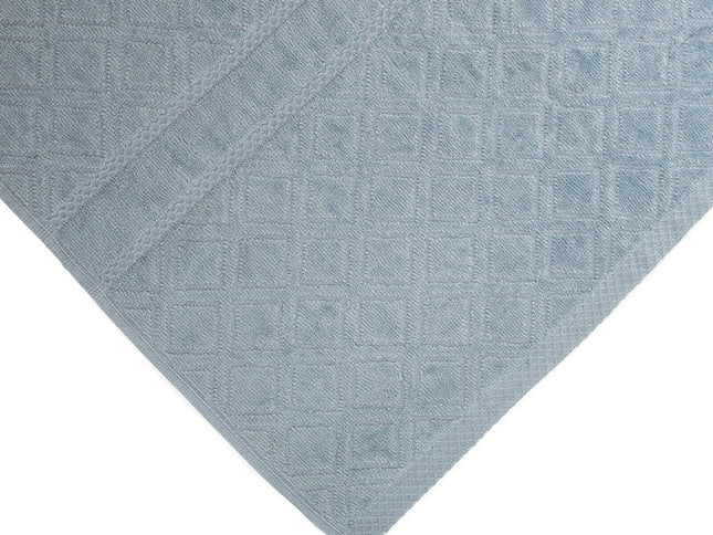 Premium Velour Diamond Design Jacquard Bath Towel (Blue)