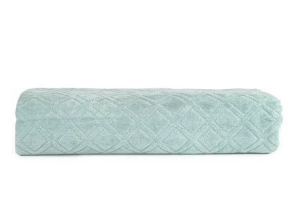 Premium Velour Diamond Design Jacquard Bath Towel (Aqua)