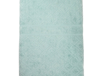 Premium Velour Diamond Design Jacquard Bath Towel (Aqua)