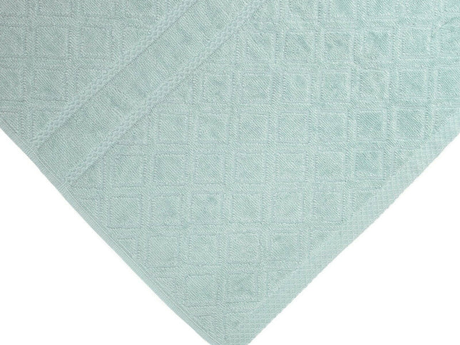 Premium Velour Diamond Design Jacquard Bath Towel (Aqua)