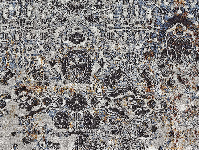 Luxe Vintage Textured Rug - Light Grey - 240x330