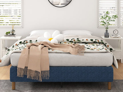 Metal Bed Frame Mattress Foundation Blue ‚Äì Double