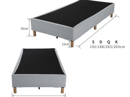 Metal Bed Frame Mattress Foundation Blue ‚Äì Double