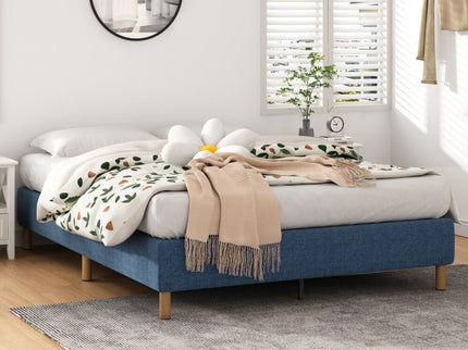 Metal Bed Frame Mattress Foundation Blue ‚Äì Double