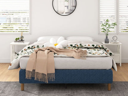 Metal Bed Frame Mattress Foundation Blue ‚Äì Double