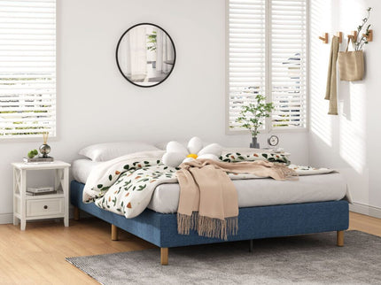 Metal Bed Frame Mattress Foundation Blue ‚Äì Double