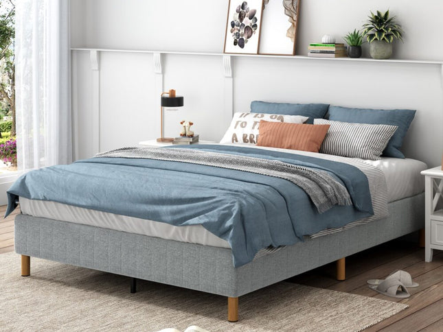 Metal Bedframe Mattress Foundation (Light Grey) – Single