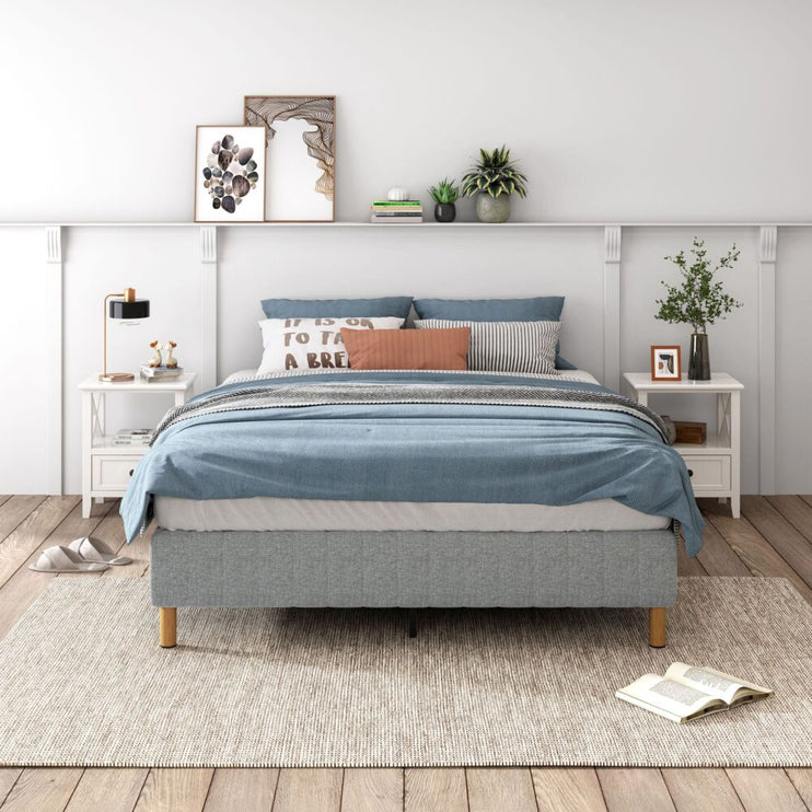 Metal Bedframe Mattress Foundation (Light Grey) ‚Äö√Ñ√∂‚àö√ë‚àö‚àÇ‚Äö√†√∂‚àö√´‚Äö√†√∂‚Äö√†√á‚Äö√Ñ√∂‚àö‚Ä†‚àö‚àÇ‚Äö√†√∂‚àö¬¥‚Äö√Ñ√∂‚àö‚Ä†‚àö‚àÇ¬¨¬®¬¨√Ü Single