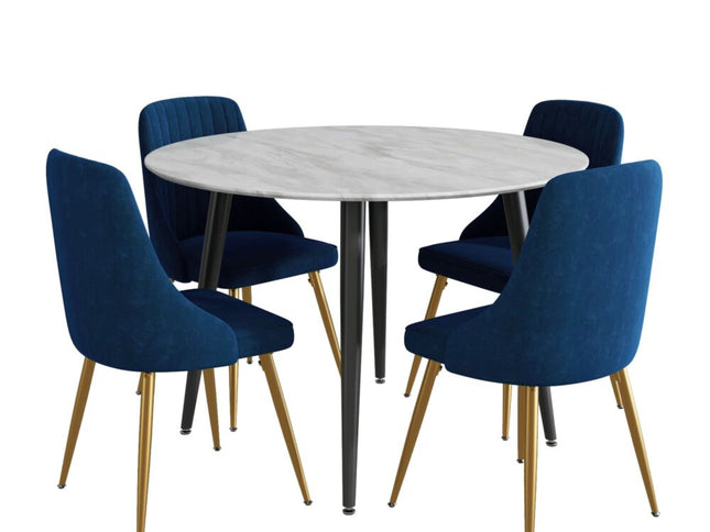Ocean’s Velvet Dining Set