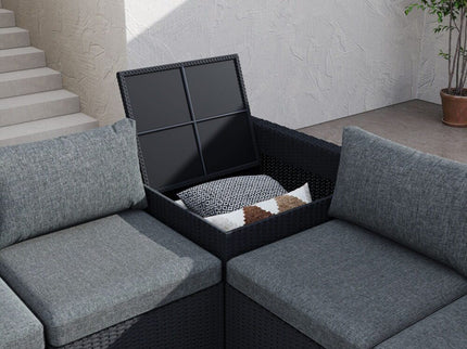 6PCS Outdoor Modular Lounge Sofa Coogee-Black